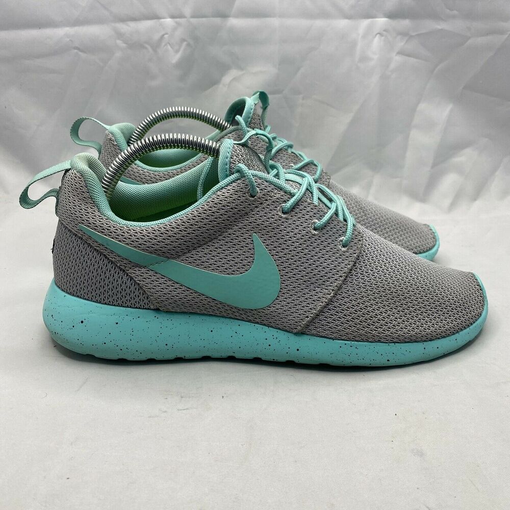 Nike iD Roshe One ‘Thank God’ Running Shoes Gray/Teal Women’s 10 Custom - Picture 3 of 8